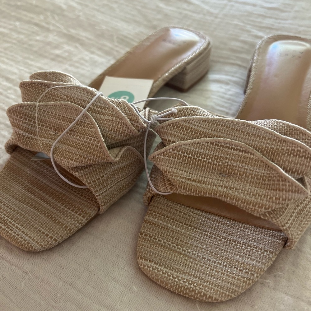 a new day Ruffled Beige Mules - Picture 6 of 6